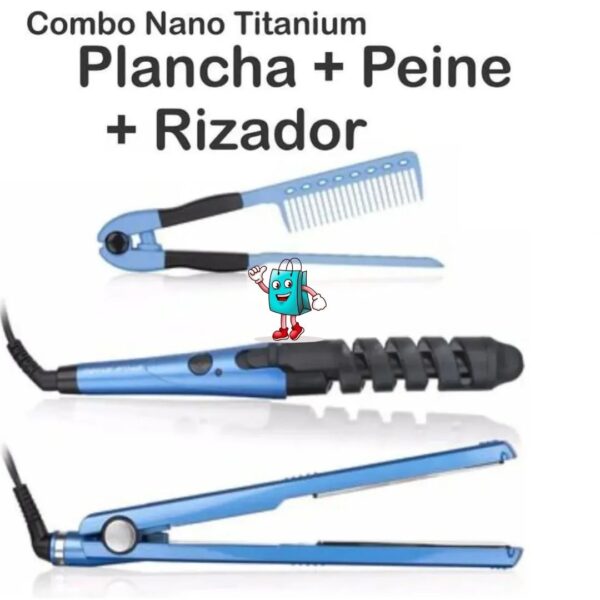 Combo Plancha + Peine + Rizador Nano - Image 3