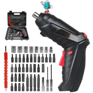 Destornillador Giratorio Recargable 47piezas Estuche
