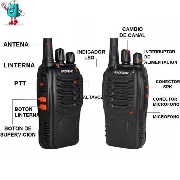 Radio Walkie Talkie X2 Baofeng 888 - Image 4
